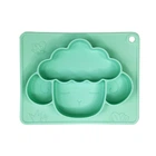 Силіконова тарілка-килимок "Баранчик" MGZ-0125(Turquoise) 18х23 см