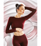 Спортивний топ з довгим рукавом CROP TOP - Giulia - CROP TOP - S/M - Nero (Чорний)