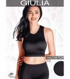 Спортивний безшовний топ з м'якої мікрофібри - Giulia - HALTER TOP RIB - L/XL - Poppy seed