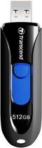 Флеш пам'ять USB Transcend JetFlash 790 512GB USB 3.1 Black/Blue (TS512GJF790K) - зображення 1
