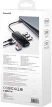 USB-хаб 7в1 Baseus AcmeJoy WKJZ010413 series USB-C до 2xUSB 3.0 + HDMI + USB 2.0 + USB-C PD + SD/TF Сірий (WKJZ010413) - зображення 7