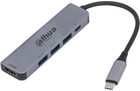 Адаптер 5w1 Dahua TC35 Багатофункціональний Usb-C Сірий (6923172594563)