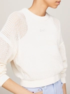 Sweter damski z bawełny Tommy Jeans DW0DW17755-YBH M Biały (8720646642120) - obraz 4