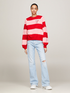 Bluza damska bez kaptura oversize Tommy Jeans DW0DW17789-TIC S Różowy/Czerwony (8720646649594) - obraz 3
