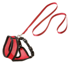 Szelka ze smyczą dla kotów Flamingo Mesh Cat Harness With Leash Kitten S Red/Black (5415245152806)