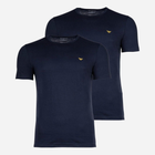 Zestaw koszulek męskich bawełnianych Emporio Armani 3F722111267-06236 L 2 szt Niebieski (8057767245528) - obraz 1