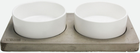 Zestaw misek dla psów Be One Breed Ceramic Bowl 2 x 750 ml White (0740224235337) - obraz 1
