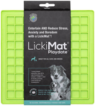 Mata na smakołyki dla psów LickiMat Dog Bowl Playdate 20 x 20 cm Green (9349785000111) - obraz 1