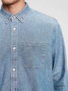 Сорочка джинсова демісезонна чоловіча GAP 736872-00 L Блакитна (1200056830593) - зображення 3