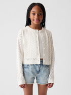 Sweter rozpinany dla dziewczynki GAP 881467-03 152-162 cm Biały (1200133188883) - obraz 1