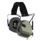 Активні захисні навушники Earmor M31X MARK3 ARC (FG) Olive з кріпленням на шолом - изображение 3