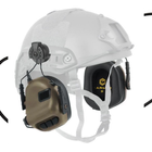 Активні захисні навушники Earmor M31H MARK3 ARC (CB) Coyote Brown з кріпленням на шолом - зображення 3