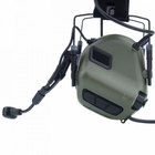 Активні захисні навушники Earmor M32 MARK3 DUAL COM (FG) Olive з гарнітурою - изображение 3