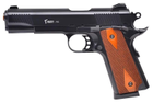 Стартовый пистолет Colt 1911, KUZEY 911#1 Black/Brown Wooden Grips, Сигнальный пистолет под холостой патрон 9мм, Шумовой - изображение 3