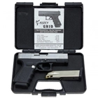 Стартовый пистолет Glock 17, KUZEY GN-19#1 Shiny Chrome Plating/Black Grips, Сигнальный пистолет под холостой патрон 9мм, Шумовой - изображение 7
