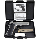 Стартовый пистолет Colt 1911, KUZEY 911-SX#1 Matte Chrome Plating/Black Grips, Сигнальный пистолет под холостой патрон 9мм, Шумовый - изображение 5