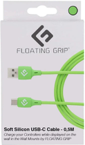 Kabel Floating Grip USB Type-C - USB Type-A 0.5 m Green (5713474046201) - obraz 2