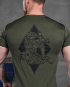 Тактическая потоотводящая футболка odin oliva снаряд XXXL - изображение 7
