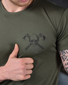 Череп футболка тактическая потоотводящая олива odin m - изображение 8