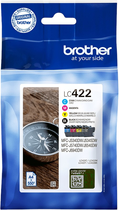 Zestaw tuszy Brother LC422VAL Ink Cartridge Multipack 4 x 550 stron (LC422VAL) - obraz 3