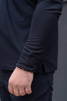 Поло з довгим рукавом чоловіча для ДСНС з липучками під шеврони темно-синій колір тканина CoolPass L - зображення 3