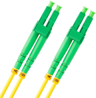 Patchcord optyczny Lanberg SM LC/APC - LC/APC Duplex G657a1 3 mm 3 m Yellow (FO-LALA-SD11-0030-YE) - obraz 1