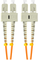 Оптичний патч-корд Lanberg MM SC/UPC - SC/UPC Duplex om2 3 мм 5 м Orange (FO-SUSU-MD21-0050-OG) - зображення 1