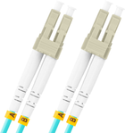 Patchcord optyczny Lanberg MM LC/UPC - LC/UPC Duplex om3 3 mm 2 m Aqua (FO-LULU-MD31-0020-TQ)