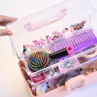 Органайзер для медикаментов, для мелочей, для рукоделия, для заколок пластиковый розовый MVM PC-16 S PINK - изображение 11