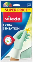 Рукавички латексні для делікатних робіт Vileda Extra Sensation розмір М (4023103073937)