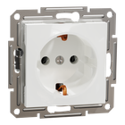 Розетка з заземленням ASFORA 71x71x42mm АБС+ПК білий [EPH2970121] Schneider Electric