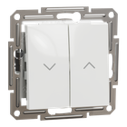 Вимикач для жалюзі ASFORA 71x71x43mm ABS білий [EPH1370121] Schneider Electric