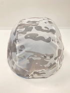 Кавер белого цвета на шлем для маскировки с фиксатором - изображение 2