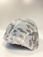 Кавер белого цвета на шлем для маскировки с фиксатором - изображение 4