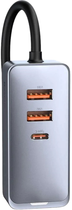 Автомобільний зарядний пристрій Baseus 120W USB/USB Type-C Fast Charge Grey (CCBT-B0G) - зображення 4