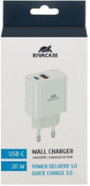 Ładowarka do telefonu Rivacase 20W USB-A/USB Type-C Quick Charge 3.0 White (PS4102W00WHITE) - obraz 2