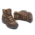 Берцы летние тактические ботинки PAV 501 коричневые кожаные сетка Fresh Air 41 - изображение 8