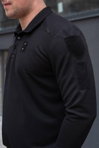 Поло з довгим рукавом чоловіча Police з липучками під шеврони чорний колір тканина CoolPass M - зображення 3