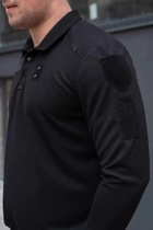 Поло з довгим рукавом чоловіча Police з липучками під шеврони чорний колір тканина CoolPass L - зображення 3