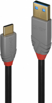 Kabel Lindy Anthra Line USB Type-A - USB Type-C 0.5 m (4002888369107) - obraz 1
