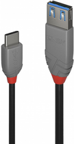 Kabel Lindy Anthra Line USB Type-C - USB Type-A 0.15 m (4002888368957) - obraz 1