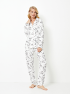 Piżama (koszula + spodnie) Aruelle Zillie pajama long L Biała (5905616149721) - obraz 1