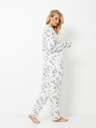 Piżama (koszula + spodnie) Aruelle Zillie pajama long M Biała (5905616149714) - obraz 3