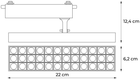 Reflektor LED DPM X-Line szynowy obrotowy 20 W 1750 lm czarny (STR2-20W-B) - obraz 6