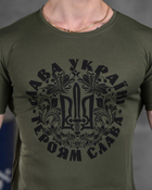 Тактична чоловіча футболка потовідвідна Слава Україні Героям Слава 2XL олива (85830) - зображення 2