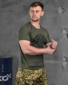 Тактическая мужская потоотводящая футболка Слава Украине Героям Слава S олива (85830) - изображение 3