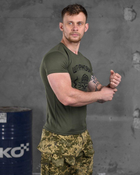 Тактическая мужская потоотводящая футболка Штурмовик L олива (85832) - изображение 2