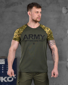 Тактическая мужская потоотводящая футболка ARMY M олива+пиксель (85810) - изображение 1