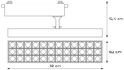 Reflektor LED DPM X-Line szynowy obrotowy 20 W 1750 lm biały (STR2-20W-W) - obraz 6