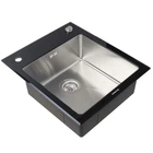Кухонная мойка Platinum Handmade 600x510x200 black Glass